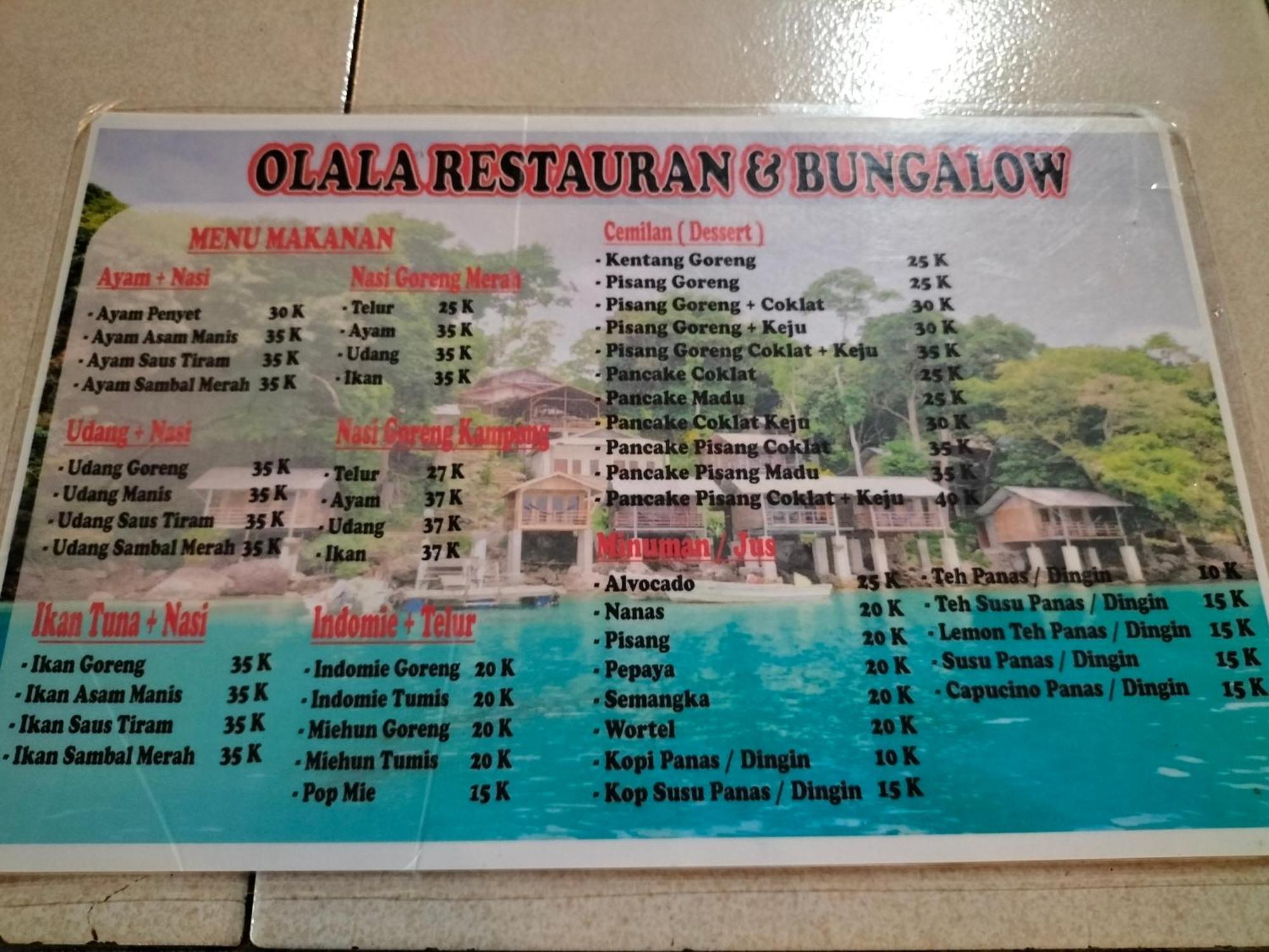Olala Bungalows And Restaurant Sabang  Dış mekan fotoğraf